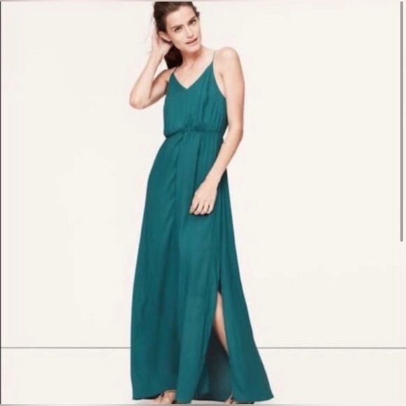 Loft Emerald Green Maxi Dress - Picture 2 of 4